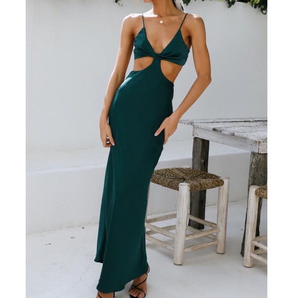 Hello Molly | My Pieces Midi Dress Emerald - Picture 2 of 8